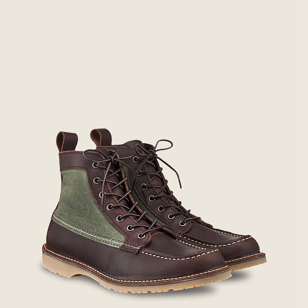 Red Wing Heritage Boots Weekender Canvas Moc - 6-Inch Oil-Slick Læder - Mørke Brune - Herre 6731-XVL